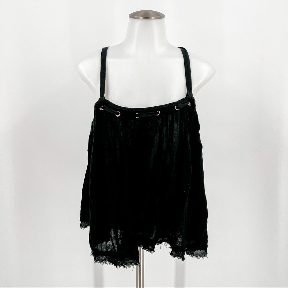 Black Free People top with ties